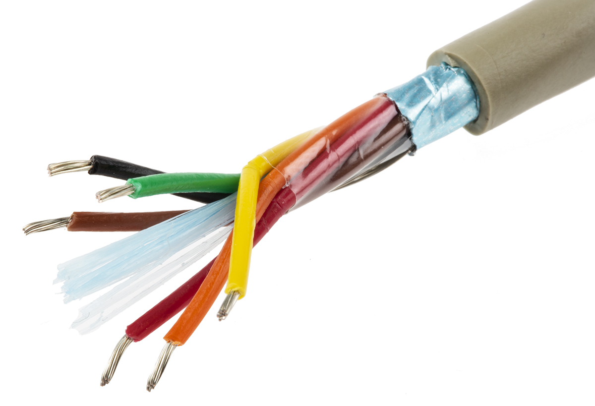 Alpha Wire ProTekt Series Data Cable, 6 Cores, 0.23 mm², Screened, 24 AWG, 50m, Screened Shield