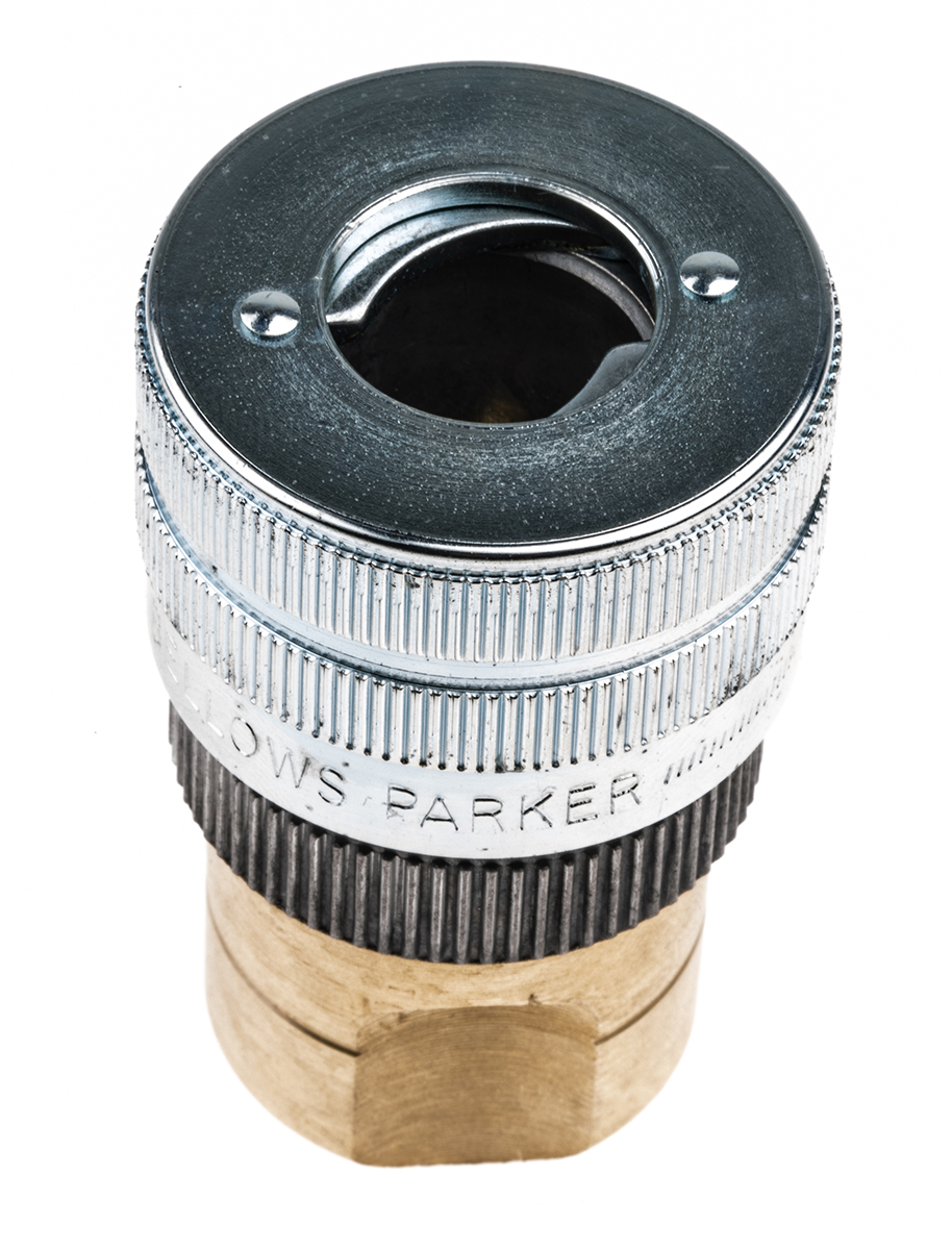 Parker Aluminium Female Pneumatic Quick Connect Coupling, G 1/2 Female Threaded