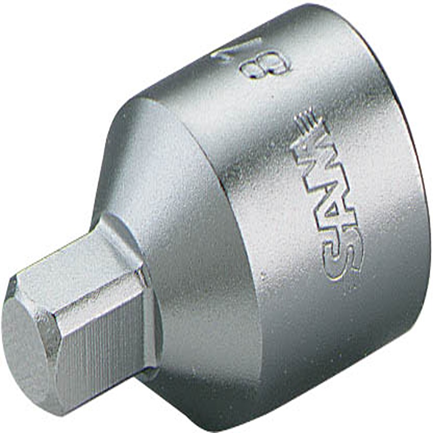 SAM 1/2 in Drive 8mm Standard Socket, Square, 8 mm Overall Length