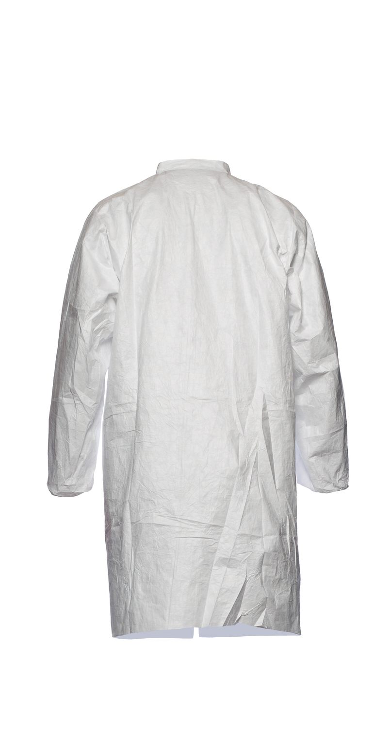 DuPont White Unisex Disposable White Lab Coat, S
