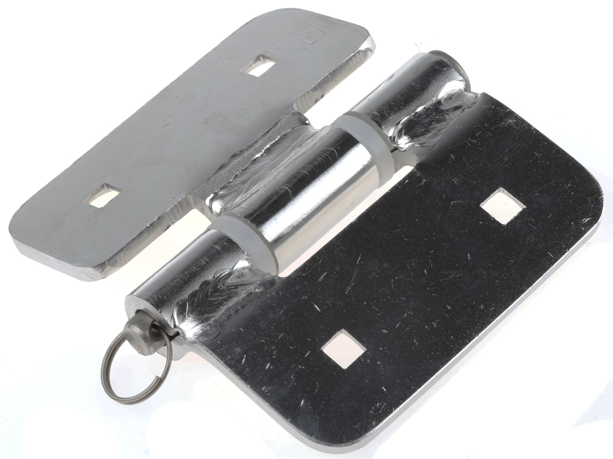 RS PRO Stainless Steel Butt Hinge, Screw Fixing, 82mm x 92mm x 3mm