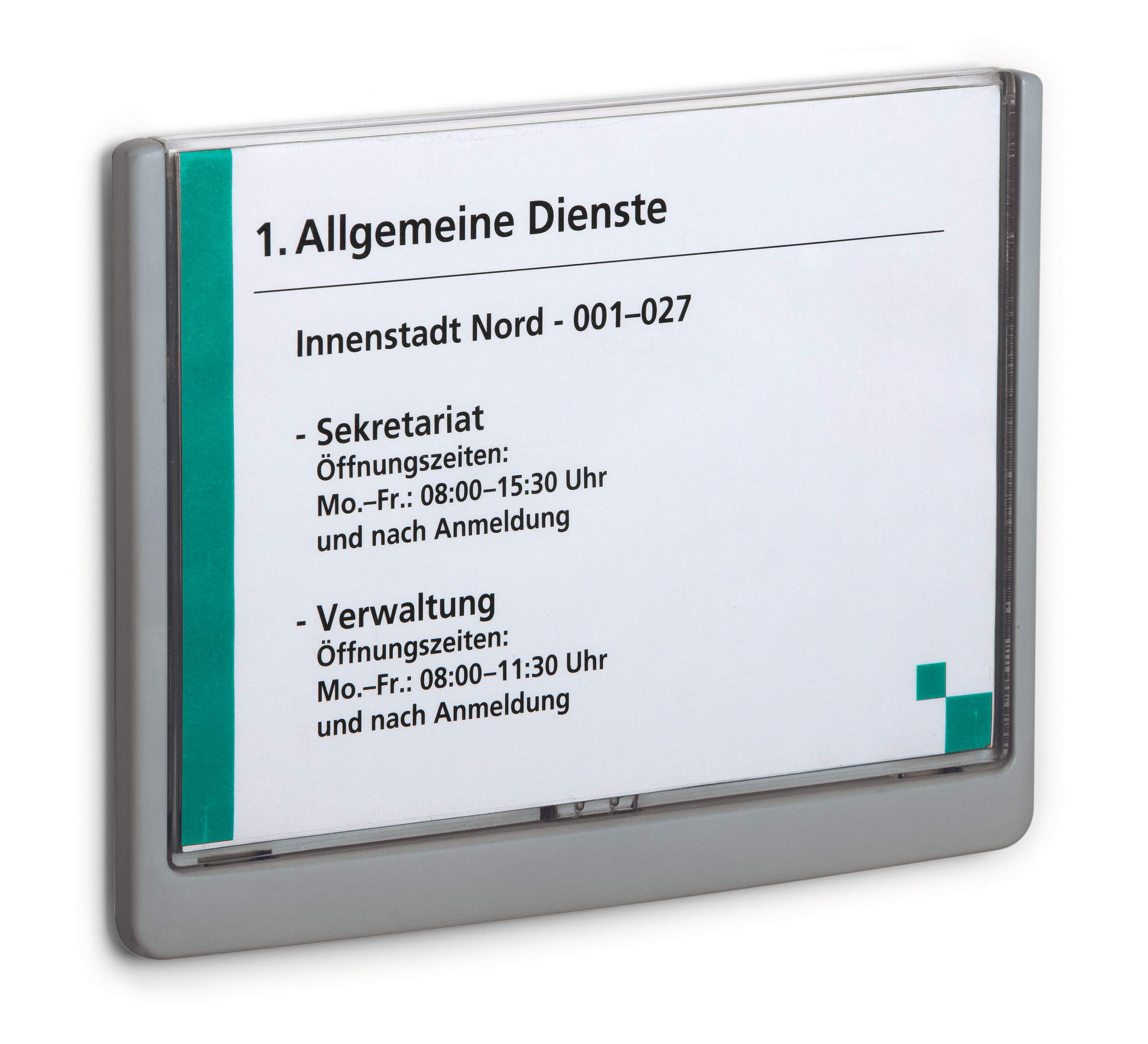 Durable Graphite A5 Smooth and rigid Doorplate, 148.5mm Height, 210mm Width