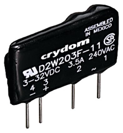Sensata Crydom D2W Series Solid State Relay, 3 A Load, PCB Mount, 280 V rms Load, 32 V dc Control