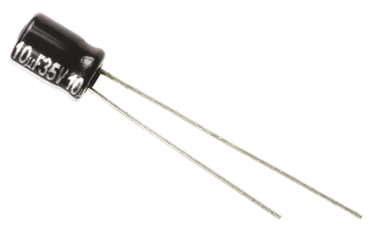 Panasonic 10μF Aluminium Electrolytic Capacitor 35V dc, Radial, Through Hole - EEAGA1V100