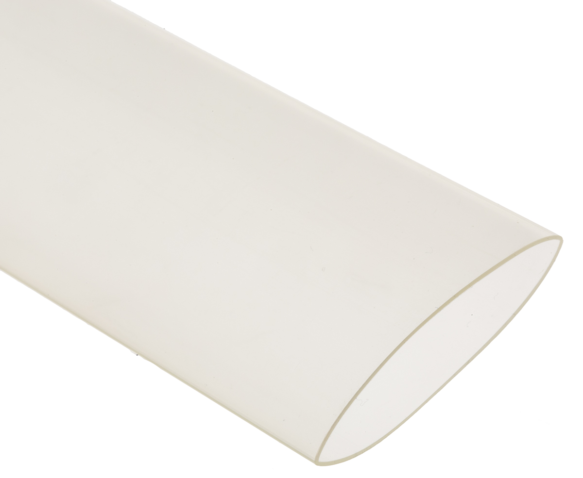 TE Connectivity Heat Shrink Tubing, Clear 19mm Sleeve Dia. x 1.2m Length 2:1 Ratio, RNF-100 Series
