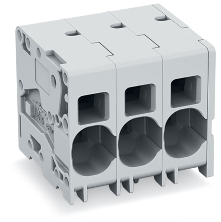 WAGO 2636 Series PCB Connector, 5-Contact, 10mm Pitch, Feed Through Mount, 1-Row, Push-In Cage Clamp Termination