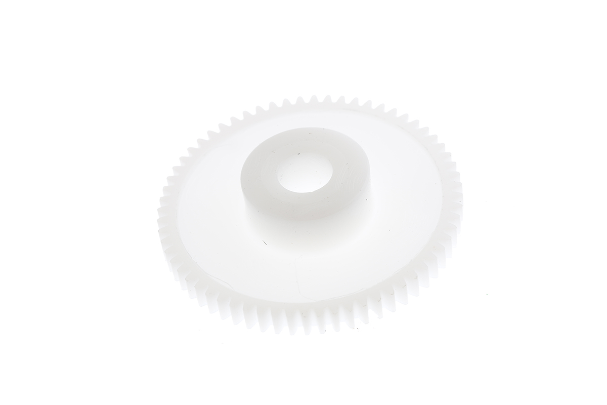 RS PRO POM 64 Teeth Spur Gear, 0.5 Module, 6mm Bore Diam, 32mm Pitch Diam, 14mm Hub Diam