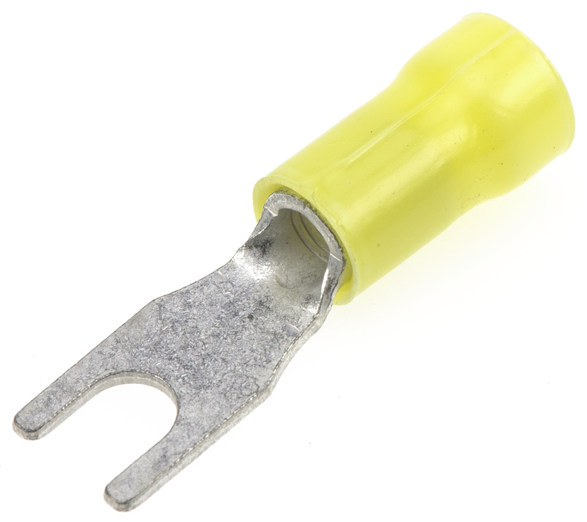 TE Connectivity PLASTI-GRIP Insulated Crimp Spade Connector, 2.6mm² to 6.6mm², 12AWG to 10AWG, M4 Stud Size Vinyl,