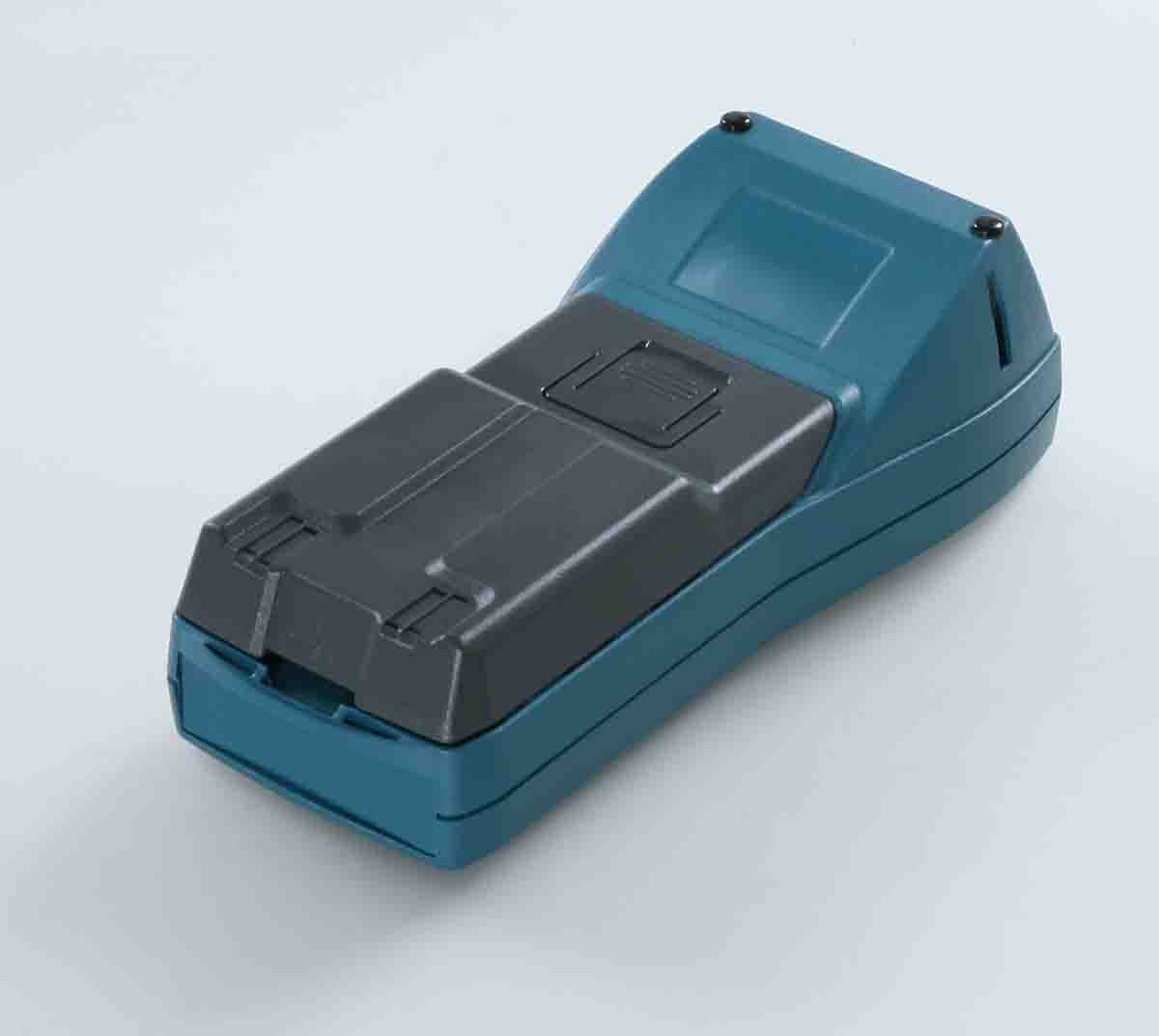 Rose Taguan Series Blue ABS Handheld Enclosure, Integral Battery Compartment, Display Window, IP40, 125 x 80 x 28.5mm