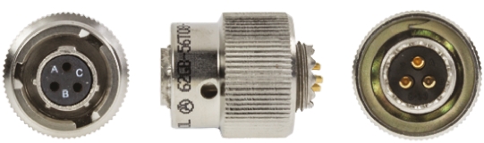 Amphenol Limited, 62GB, Nickel Iron Alloy 3 Way Cable Mount MIL Spec Circular Connector Plug, Socket Contacts,Shell