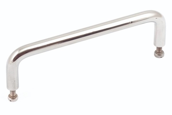 RS PRO Polished Silver Stainless Steel Cabinet Handle 30 mm Height, 8mm Width, 106mm Length