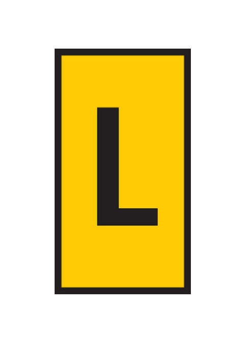 HellermannTyton WIC Snap On Clip On Cable Marker, Yellow, Pre-printed "L", 2.8 → 3.8mm Cable, for Cables and