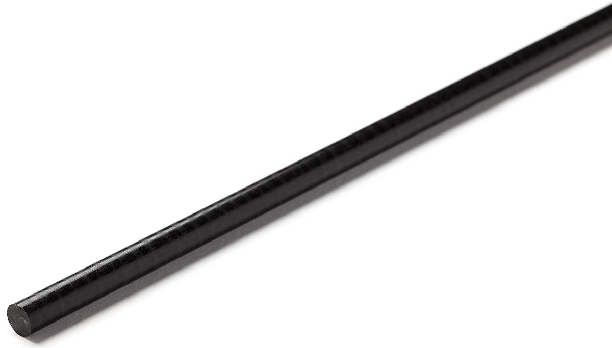 RS PRO Black Acetal Rod, 1m x 16mm Diameter