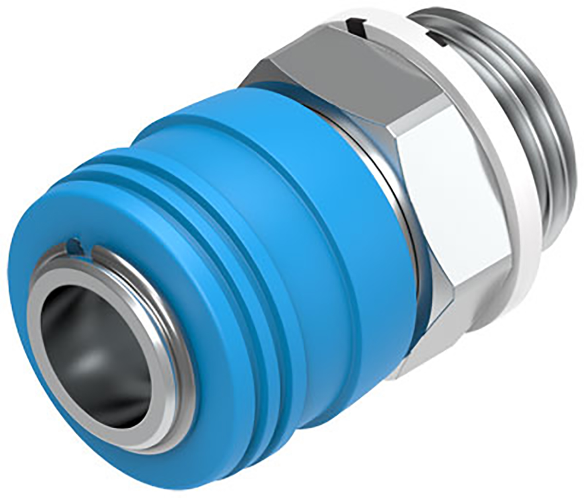 Festo Brass Male Pneumatic Quick Connect Coupling, G 1/2 Male 10mm Threaded