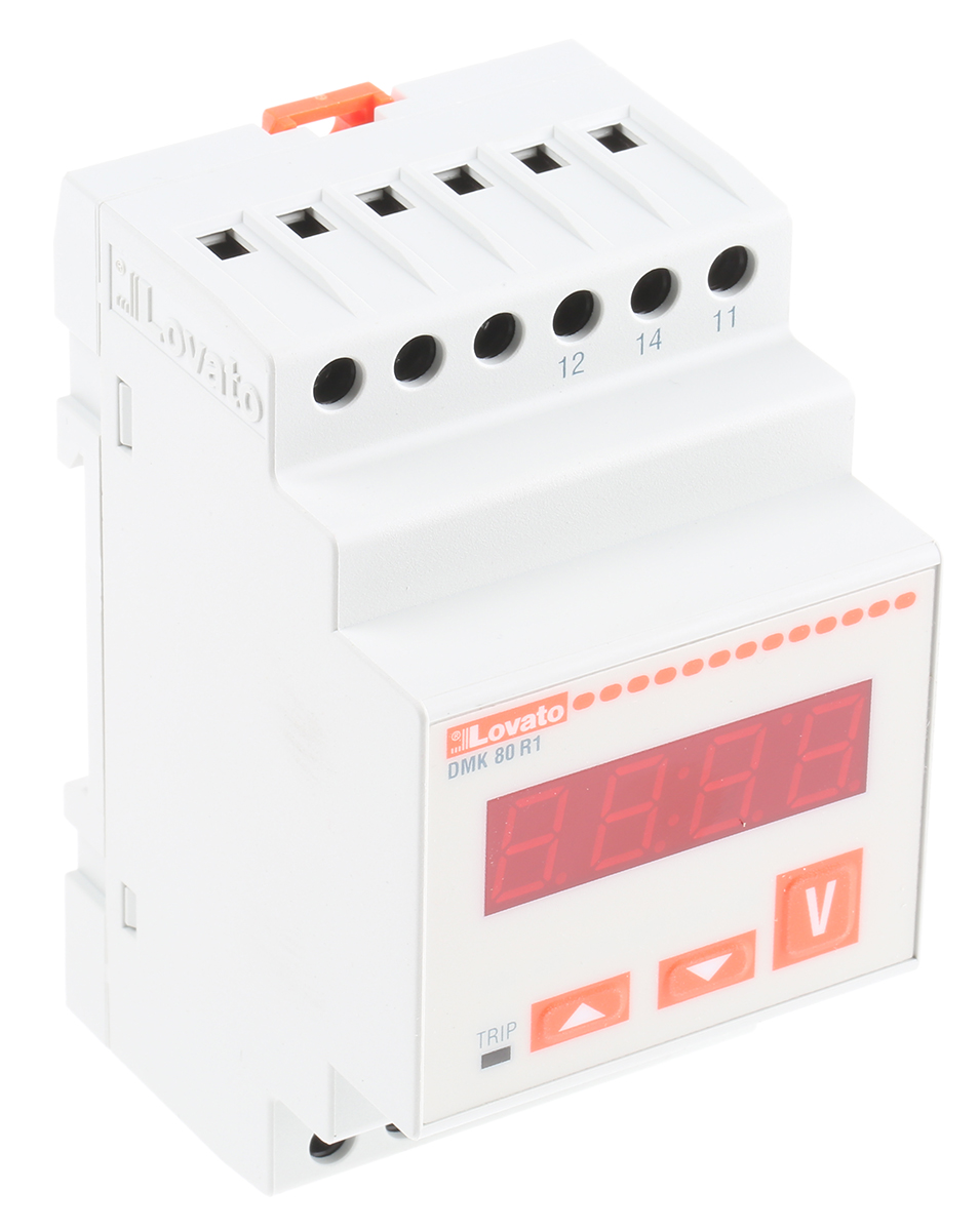 Lovato Digital Voltmeter AC, LED Display 4-Digits ±0.25 %
