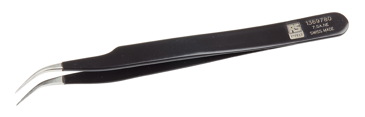 RS PRO 120 mm, Stainless Steel, ESD Tweezers