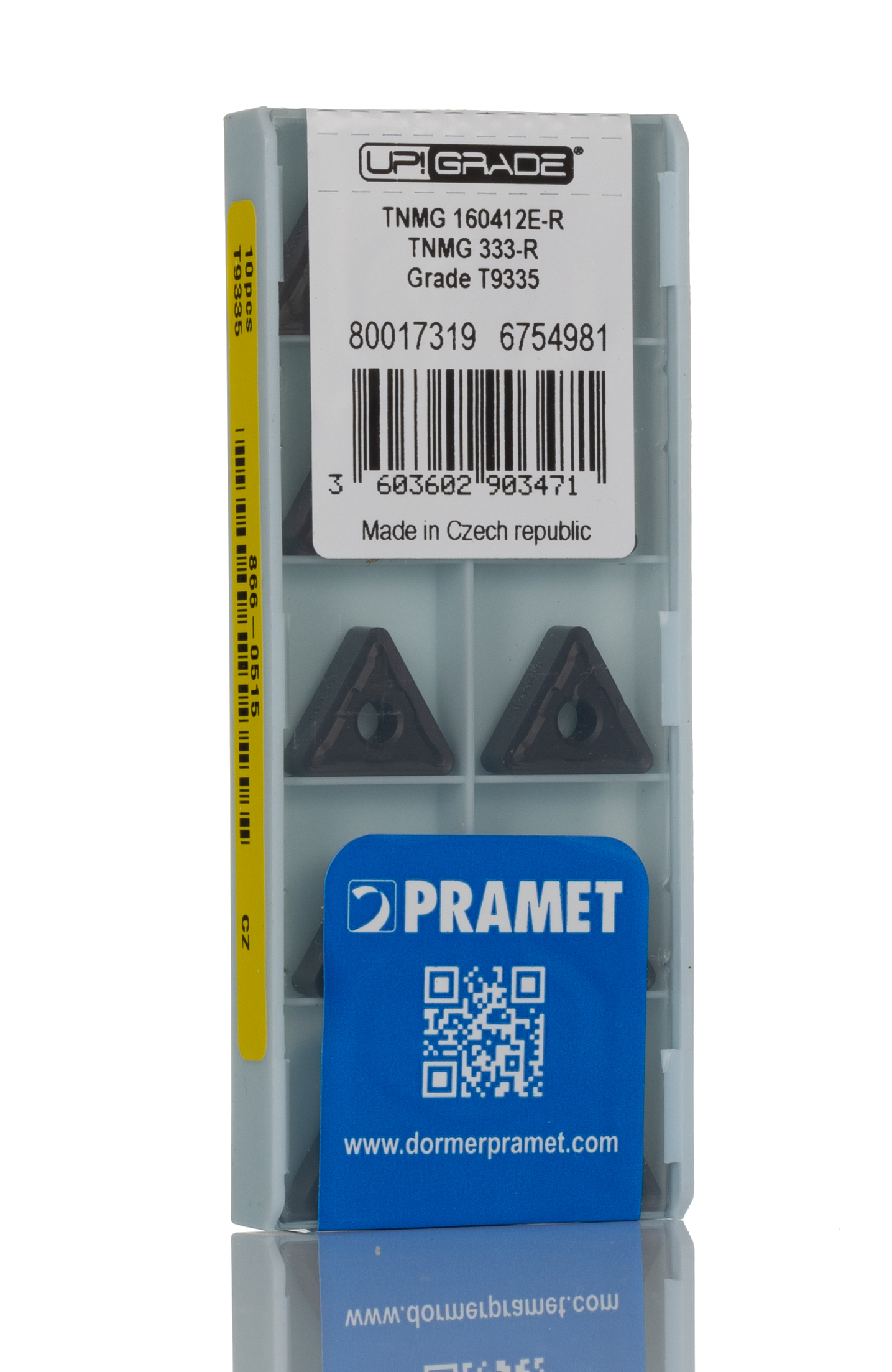 Pramet TNMG Series Lathe Insert for Use with MTJNR, 4.76mm Height, 93° Approach, 16.5mm Length