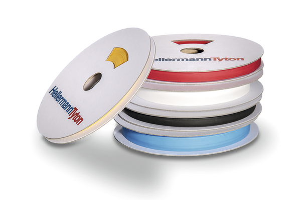 HellermannTyton TCGT Heat Shrink Cable Marker, Yellow, Pre-printed "Continuous Tube", 6 → 18mm Cable, for
