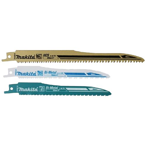 Makita 152mm Cutting Length Reciprocating Saw Blade, Pack of 3