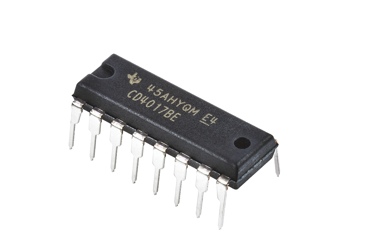 Texas Instruments CD4017BE 5-stage Through Hole Decade Counter CMOS, 16-Pin PDIP