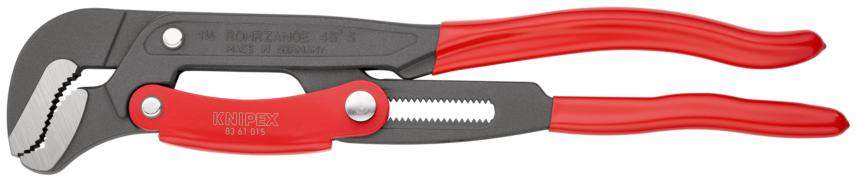 Knipex Pipe Wrench, 420 mm Overall, 60mm Jaw Capacity, Plastic Handle