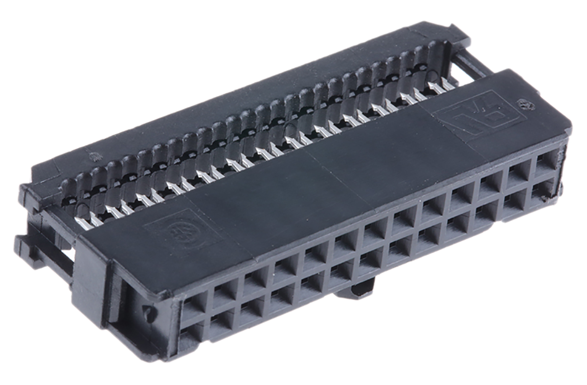 TE Connectivity 26-Way IDC Connector Socket for Cable Mount, 2-Row