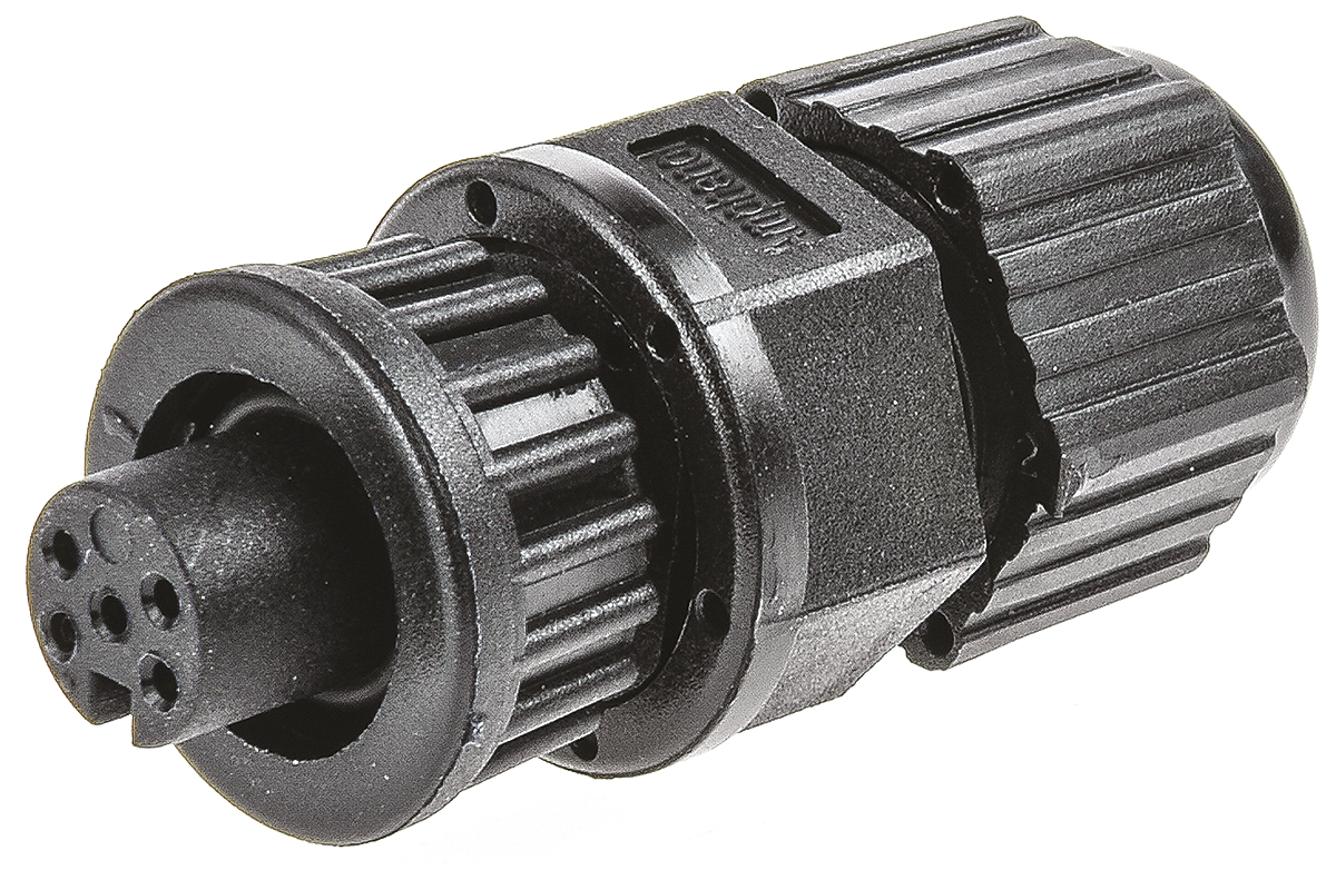Amphenol Industrial Circular Connector, 5 Contacts, Panel, Miniature Connector, Socket, Female, IP67, Ceres Series