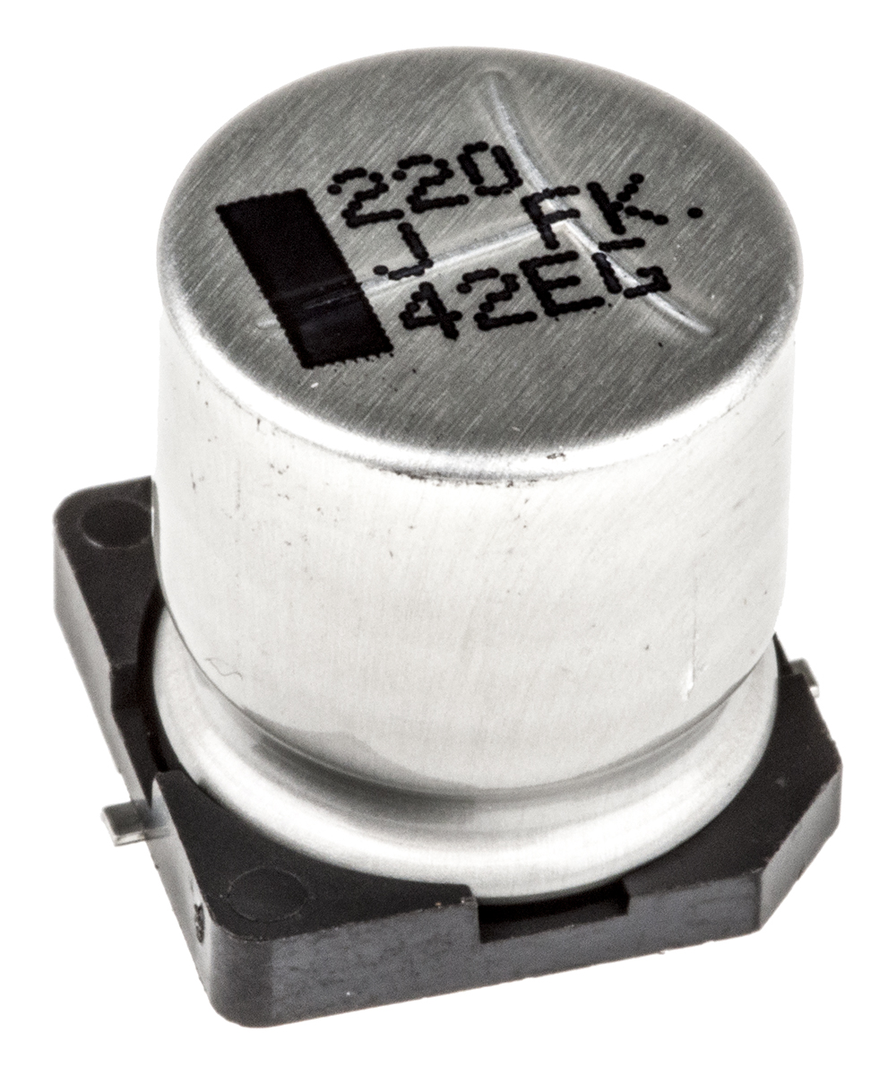 Panasonic 220μF Aluminium Electrolytic Capacitor 63V dc, Surface Mount - EEEFK1J221AQ