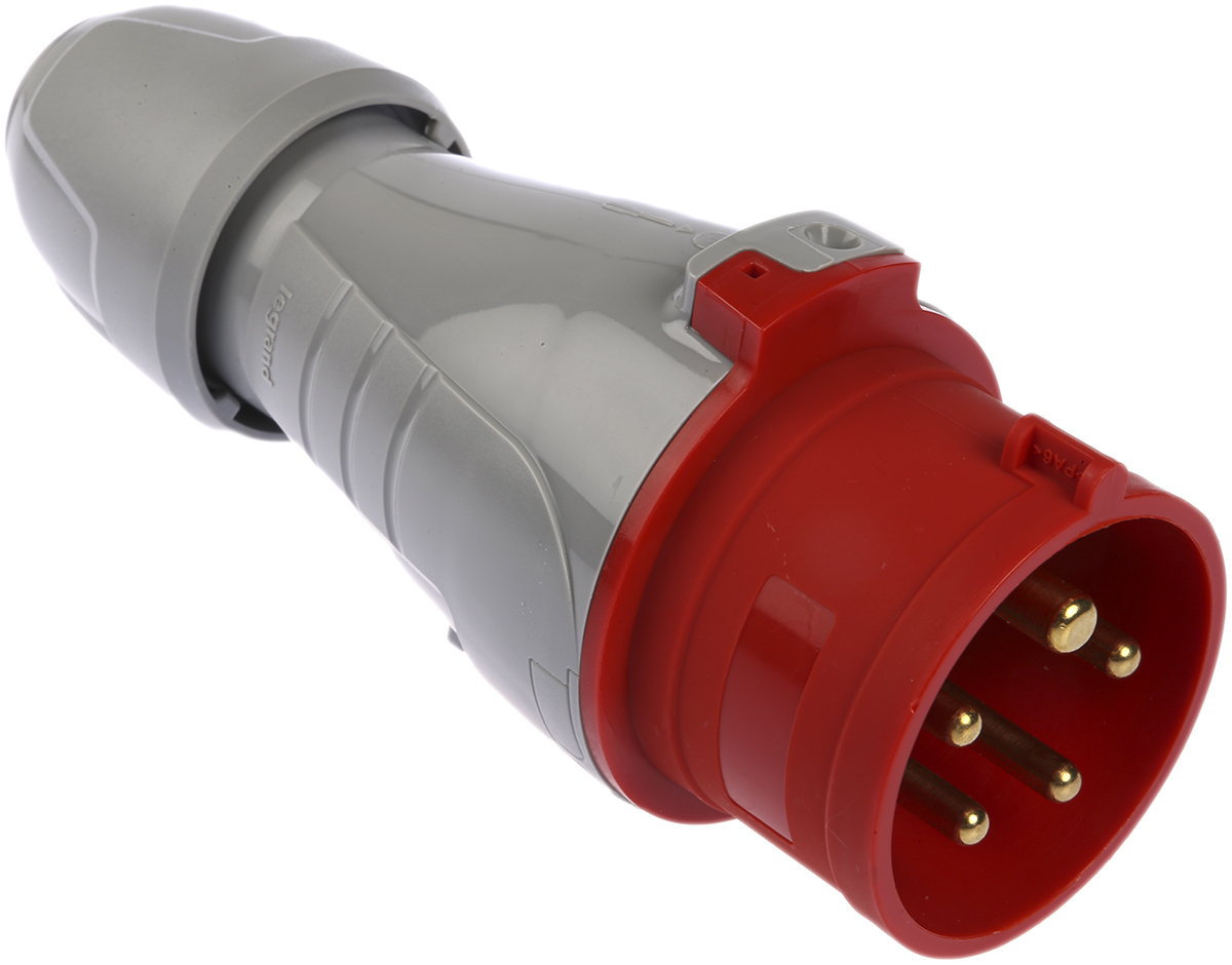 Legrand, P17 Tempra Pro IP44 Red Cable Mount 3P + N + E Industrial Power Plug, Rated At 16A, 415 V