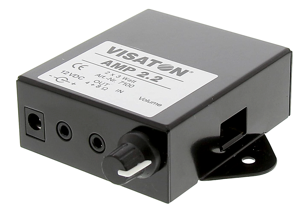 Visaton 3.3 W 2 Channel Stereo Amplifier, 40 Hz → 40 kHz Range