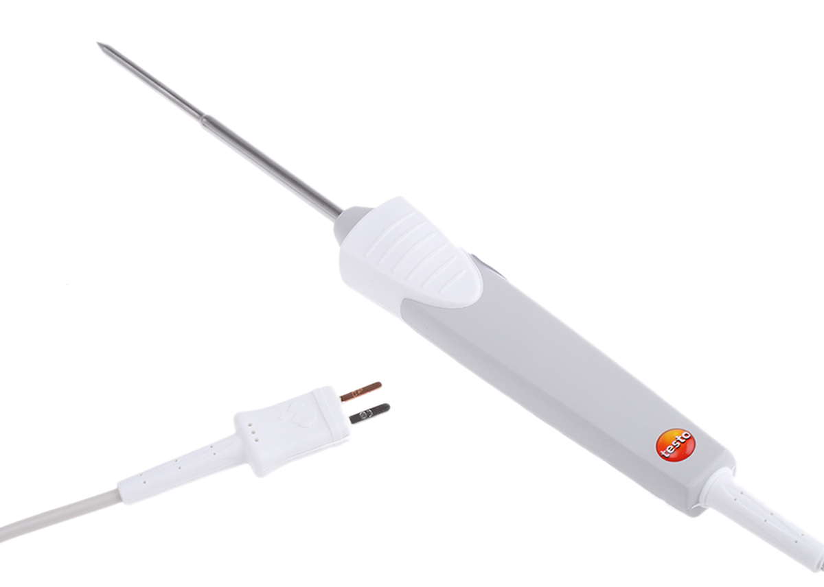 Testo T Immersion, Penetration Temperature Probe, 50 mm, 112 mm Length, 4 mm, 5 mm Diameter, +350 °C Max, With SYS