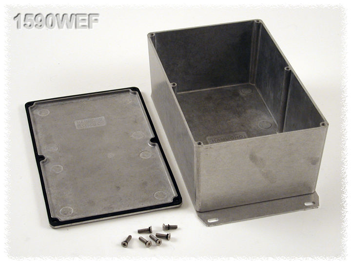 Hammond 1590 Series Die Cast Aluminium Enclosure, IP65, Flanged, 84 x 120 x 188mm
