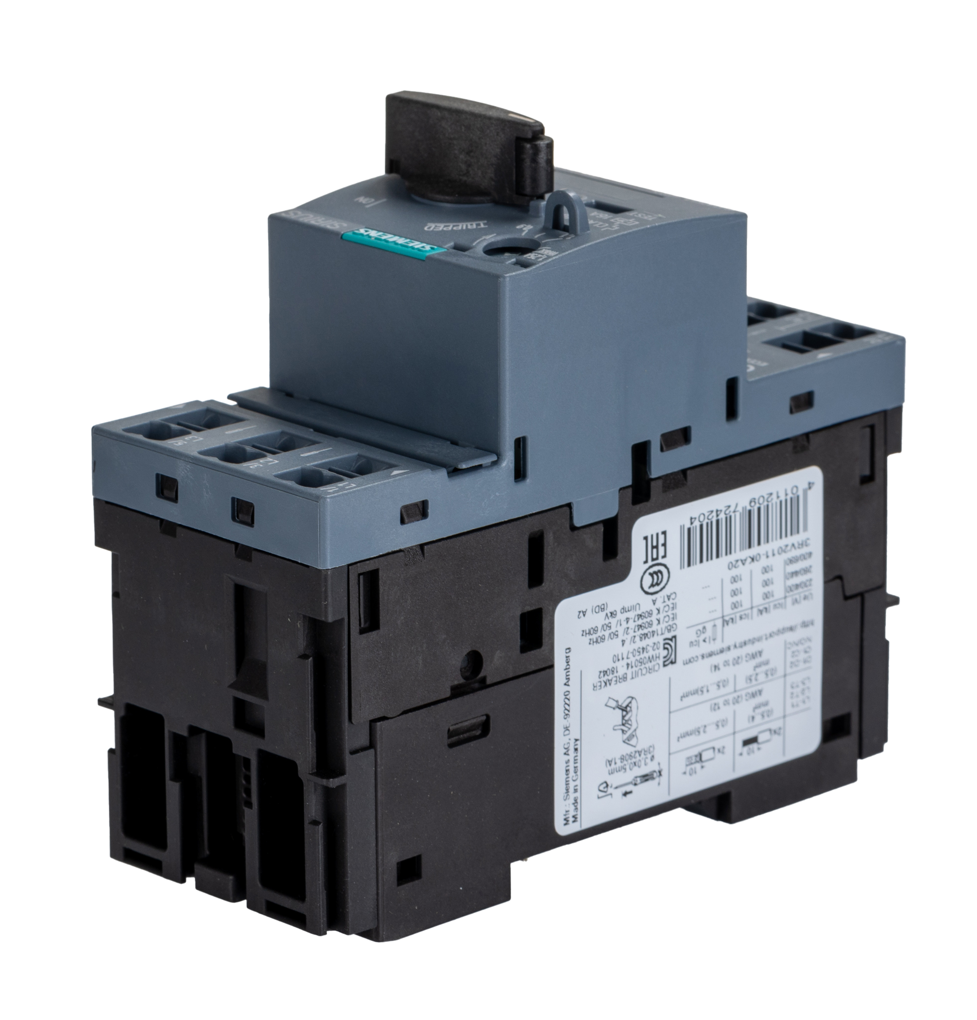 Siemens 0.9 → 1.25 A SIRIUS 3RV Motor Protection Circuit Breaker