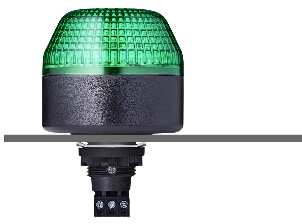 AUER Signal IBM Series Green Multiple Effect Beacon, 24 V ac/dc, Panel Mount, LED Bulb, IP65