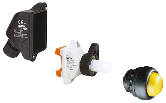 Bartec Push Button Complete Unit, Panel Mount, IP20