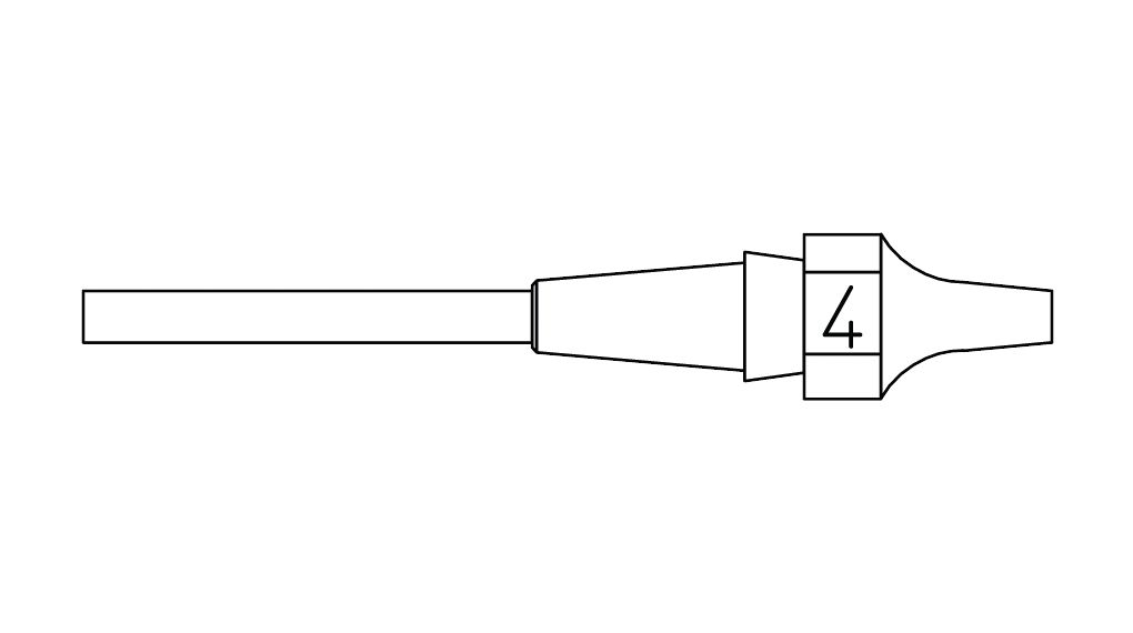 Weller 1 XDSL Desoldering Nozzle for use with DSX120, WXDP120, WXDV120 Desoldering Irons