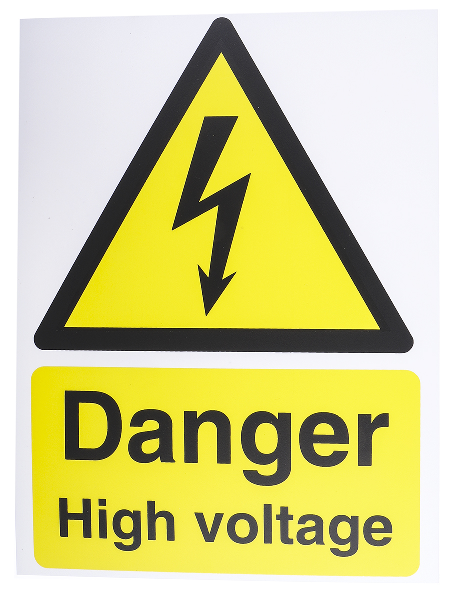 RS PRO Electrical Hazard Warning Sign (English)