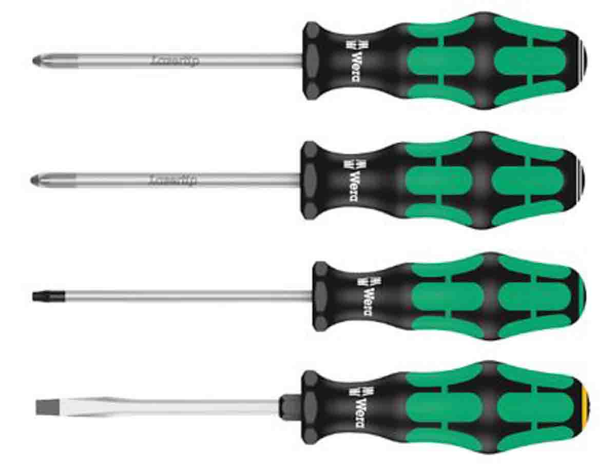 Wera 2go Phillips; Pozidriv; Slotted; Torx Screwdriver Set, 11-Piece
