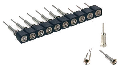 4 Way Preci-Dip Straight Through Hole 2.54mm Socket Contact Carrier, Solder, 3A 100 V ac, 150 V dc