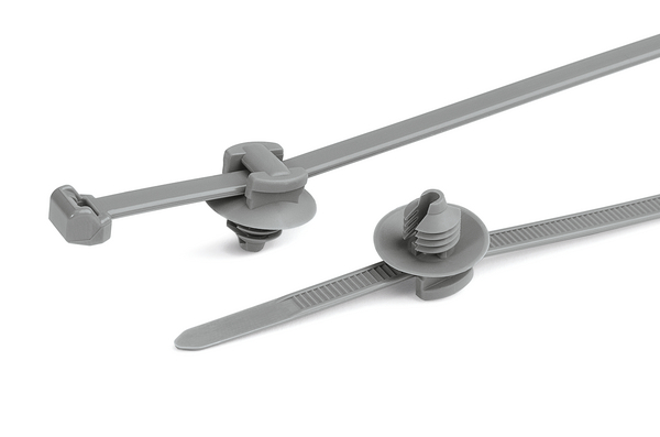 HellermannTyton Cable Tie, 200mm x 4.6 mm, Grey Polyamide 4.6, Pk-500