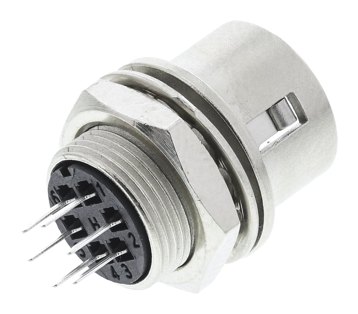 Hirose Circular Connector, 6 Contacts, Panel, Miniature Connector, Plug, Male, HR10 Series
