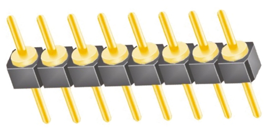 Samtec TS Series Straight Through Hole Pin Header, 8 Contact(s), 2.54 mm Pitch, 1 Row, Unshrouded