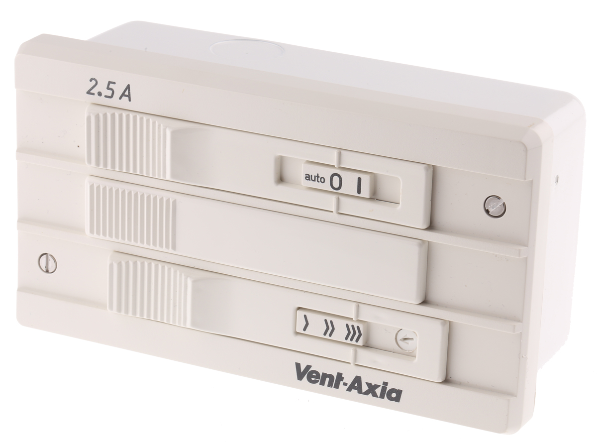 Vent-Axia Fan Speed Controller for Use with T-Series Fans, 230 V ac, 2.5A Max, Infinitely Variable