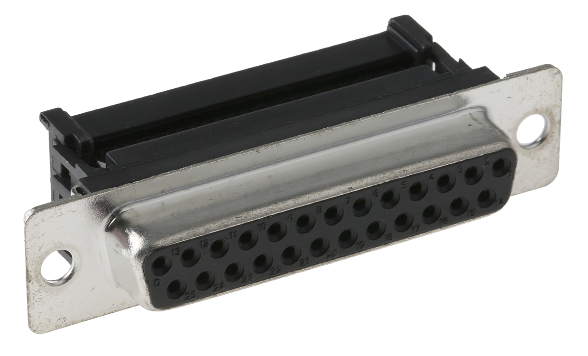 RS PRO 25 Way Cable Mount D-sub Connector Socket, 1.27mm Pitch