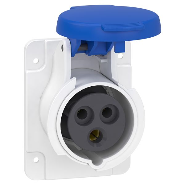 Schneider Electric, Mureva IP44 Grey Panel Mount 3P + N + E Industrial Power Socket, Rated At 16A, 415 V,With Phase