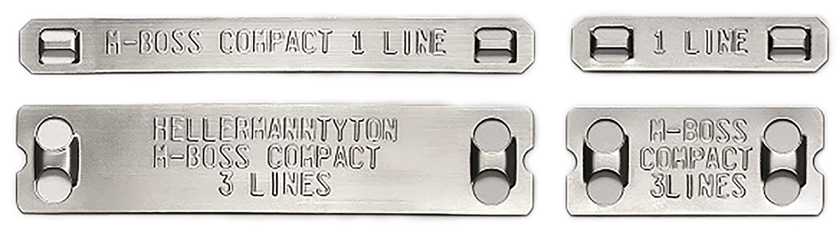 HellermannTyton M-Boss Cable Labels, 45mm Width, 10mm Height, 1000 Qty