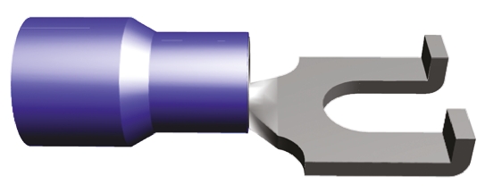 TE Connectivity PIDG Insulated Crimp Spade Connector, 1.25mm² to 2mm², 16AWG to 14AWG, M3.5 Stud Size Nylon, Blue