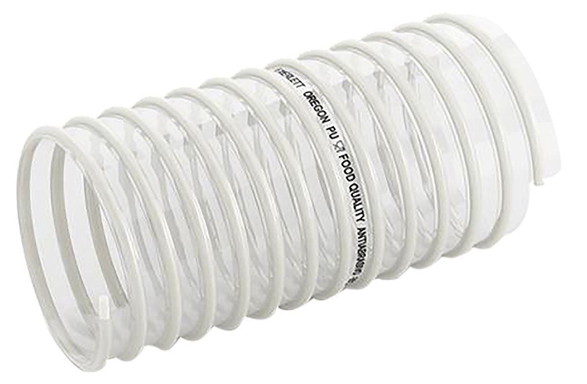 Contitech Clear PVC Reinforced Flexible Ducting, 10m, 63mm ID