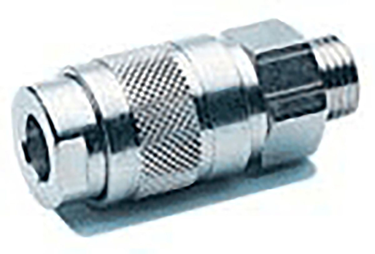 RS PRO Nickel Plated Brass Female Quick Air Coupling, G 1/4 Male Threaded