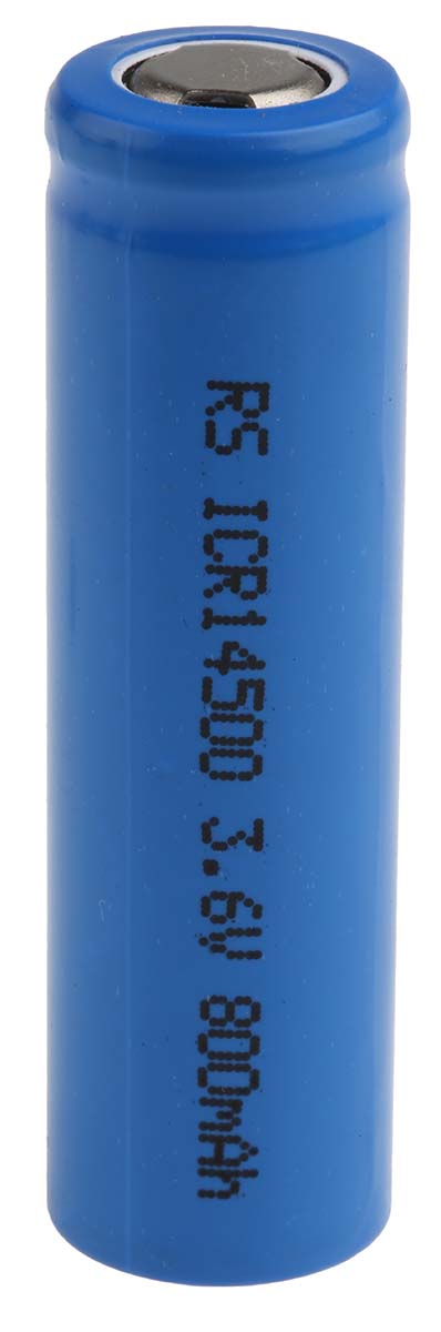 RS PRO RS PRO, 3.6V, 14500, Lithium-Ion Rechargeable Battery, 820mAh